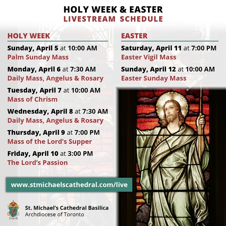 St. Michael's Holy Week Schedule