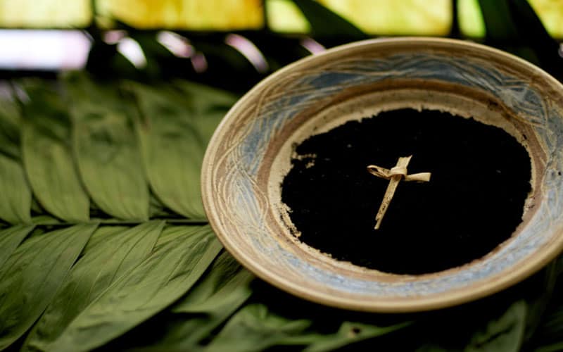 Cross in ashes