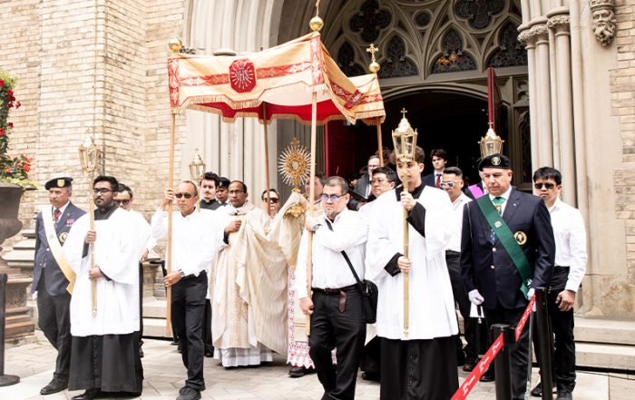 Procession with canopy